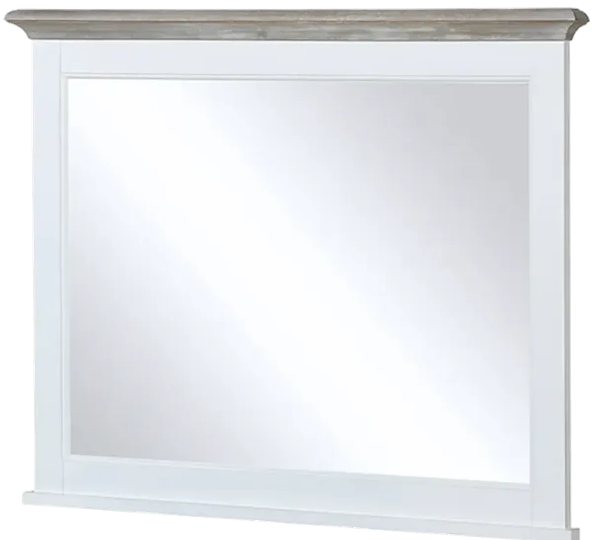 Madison Avenue Tradewinds Antique White & French Gray Mirror