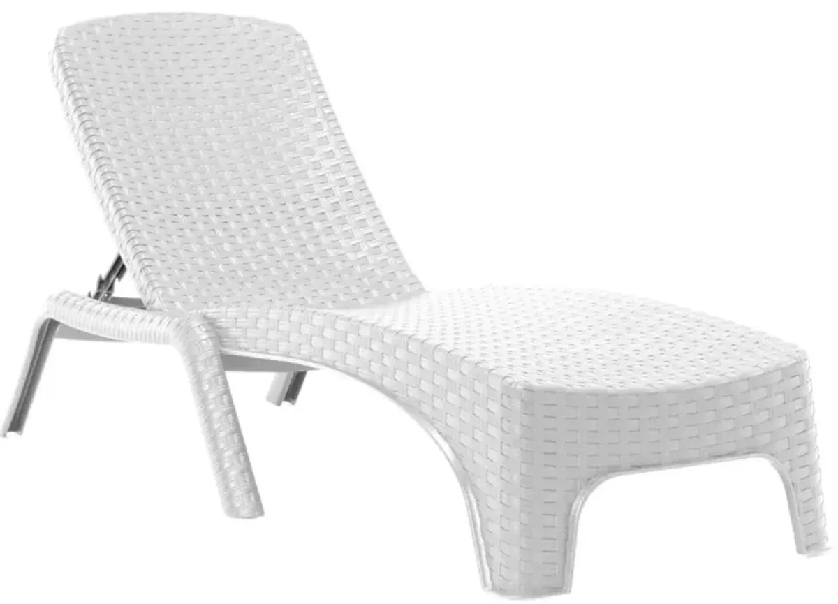 OUTDOOR ROMA CHAISE LOUNGE IN WHITE