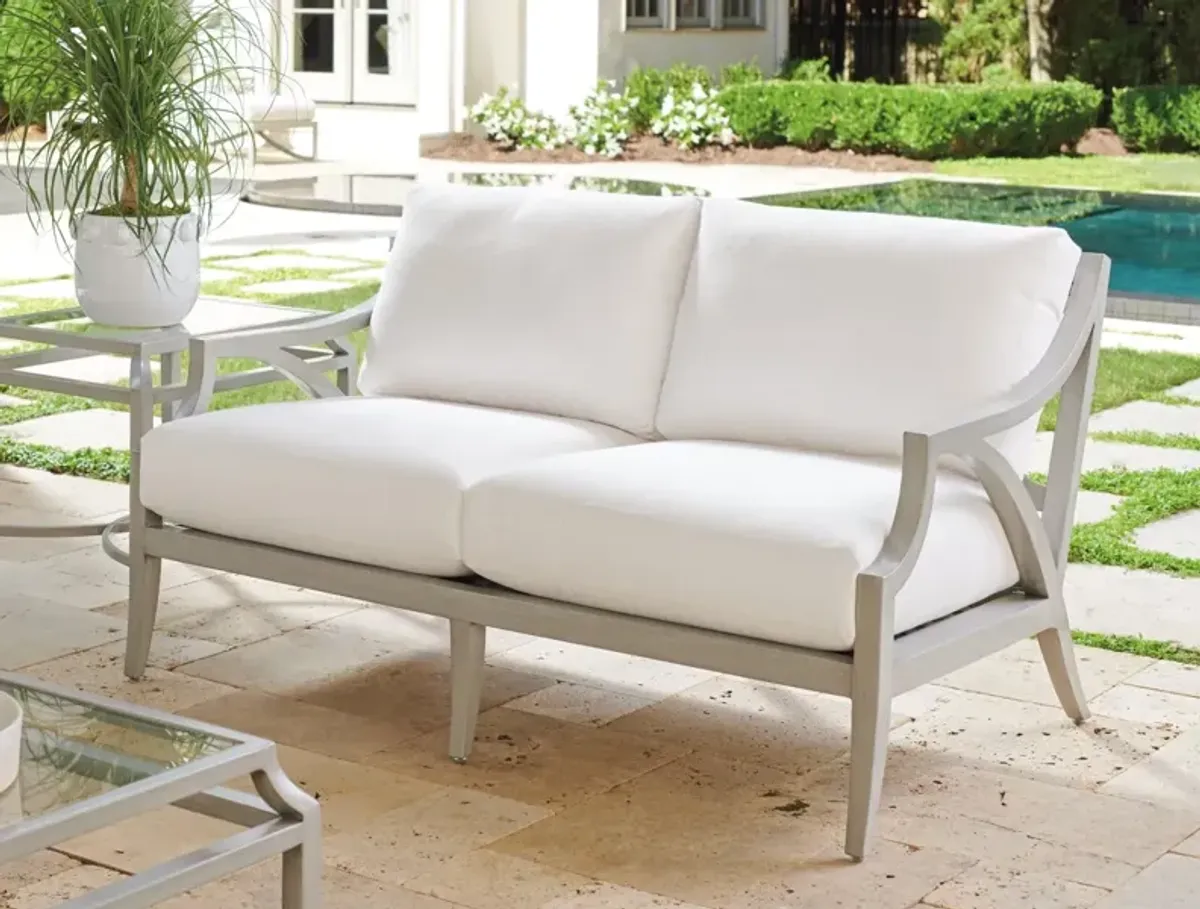 Tommy Bahama Outdoor by Lexington Silver Sands Soft Gray Loveseat