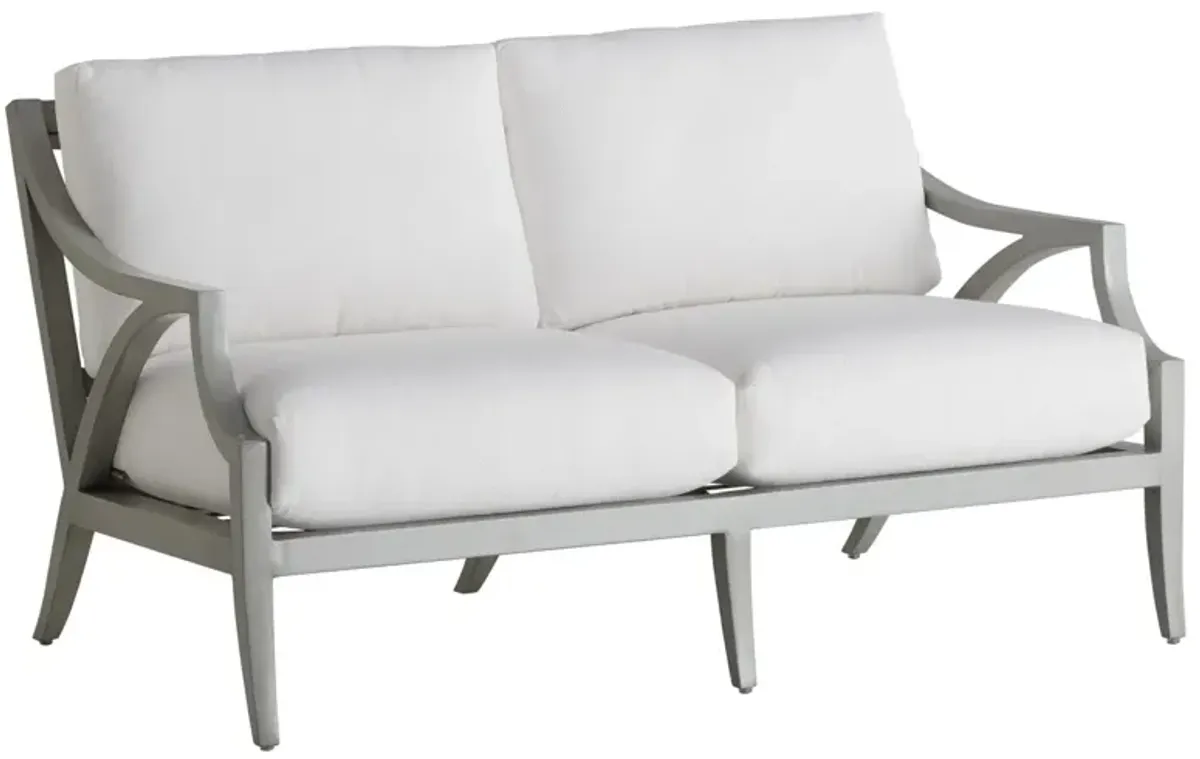 Tommy Bahama Outdoor by Lexington Silver Sands Soft Gray Loveseat