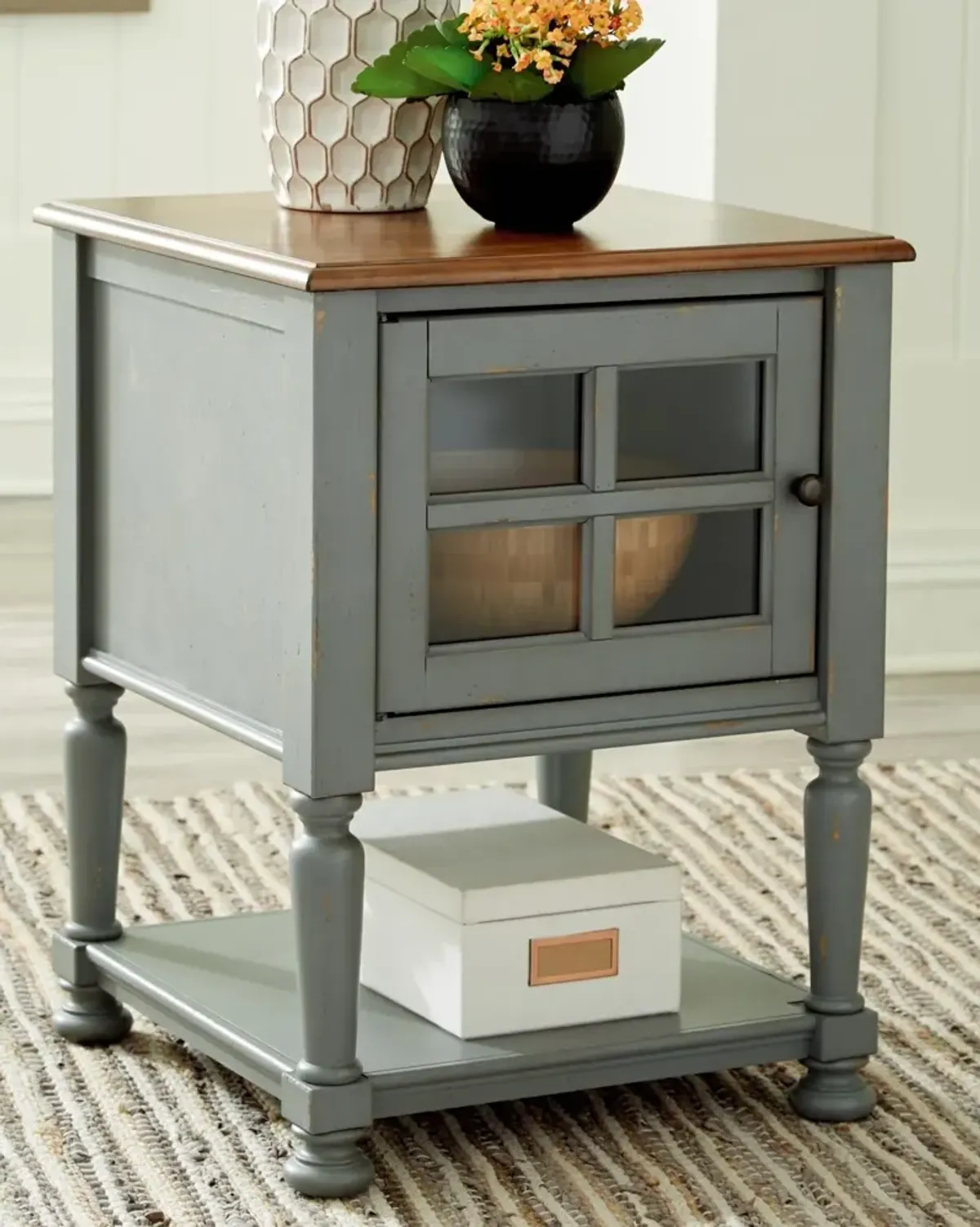 Ashley Mirimyn Gray/Brown Accent Cabinet