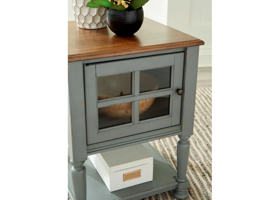 MIRIMYN ACCENT CABINET GRAY/BROWN SIGNATURE DESIGN