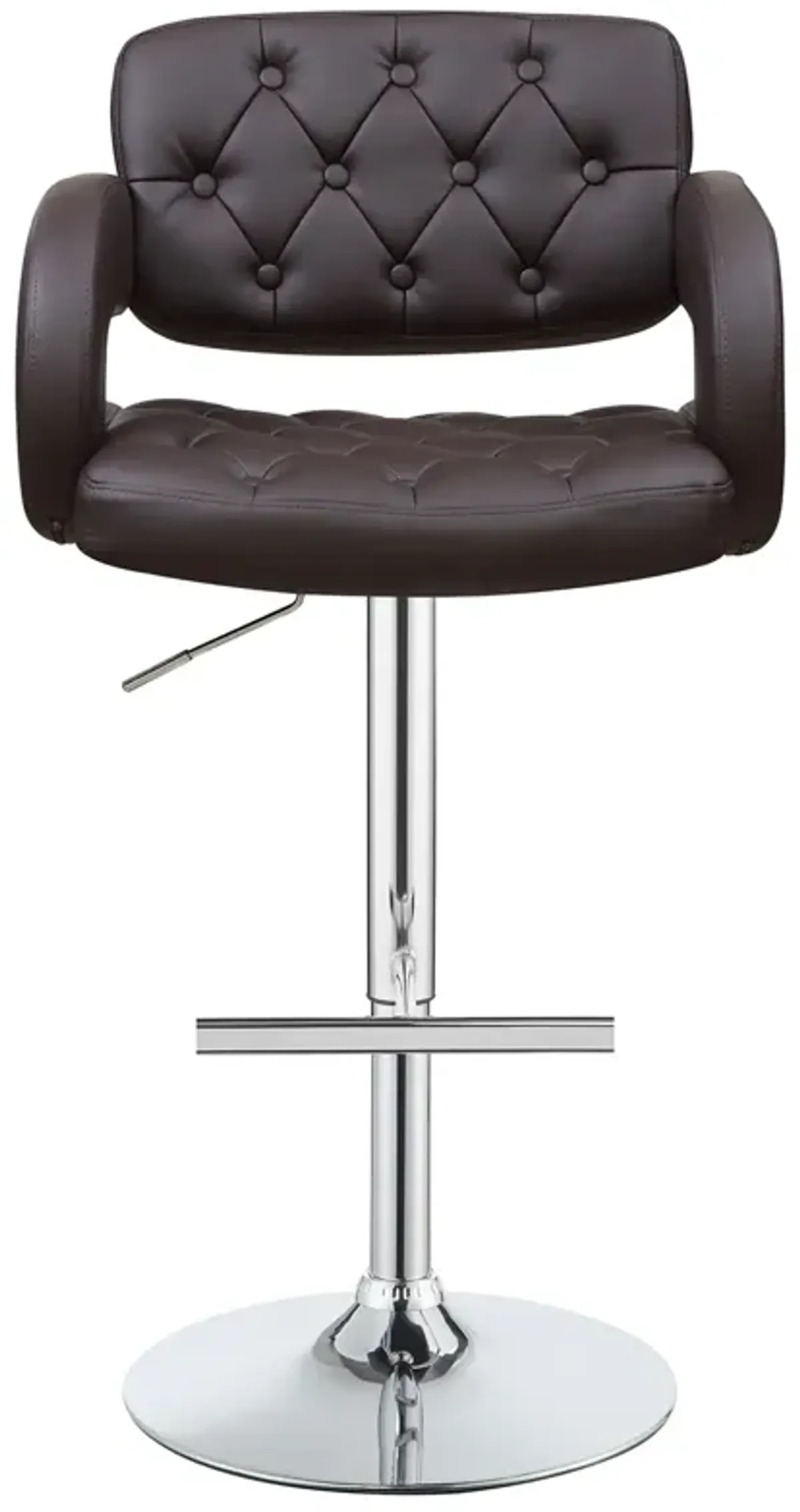 Coaster Brandi Adjustable Bar Stool Chrome & Brown