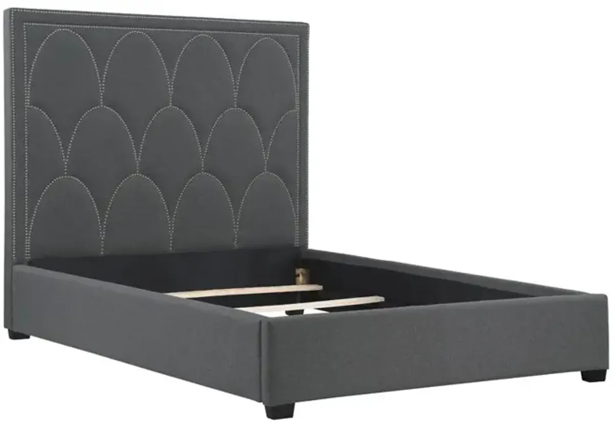 Coaster Bowfield Upholstered King Panel Bed Charcoal