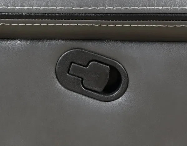 Steve Silver Isabella Grey Leather Reclining Console Loveseat