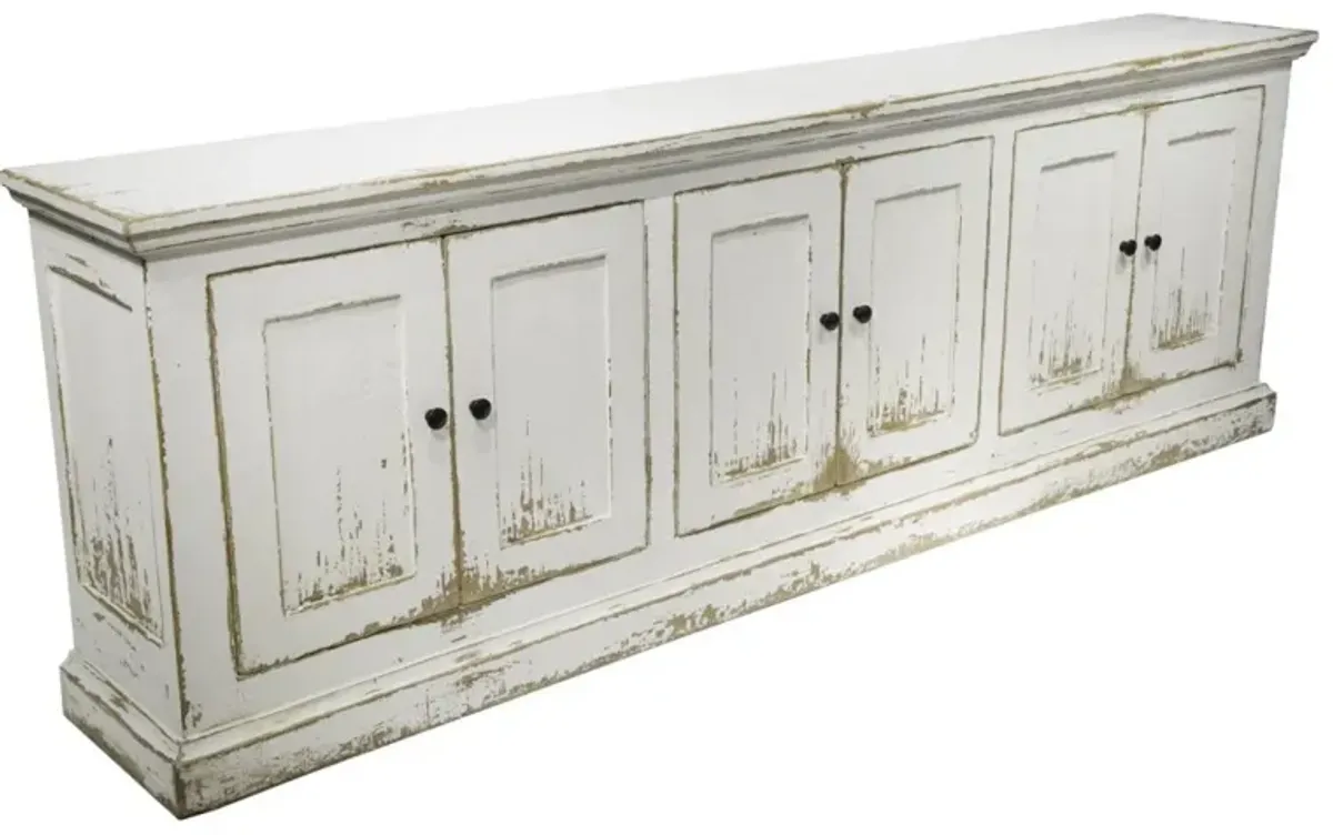 Nest Home Antique White Mimi Long 6-Door Cabinet