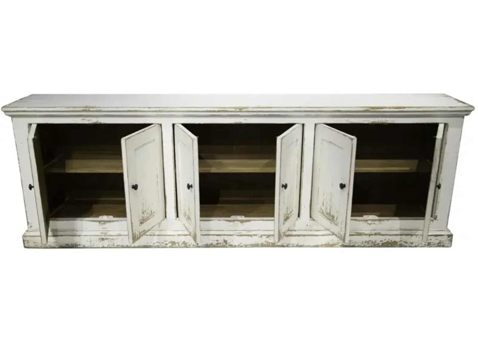 Nest Home Antique White Mimi Long 6-Door Cabinet