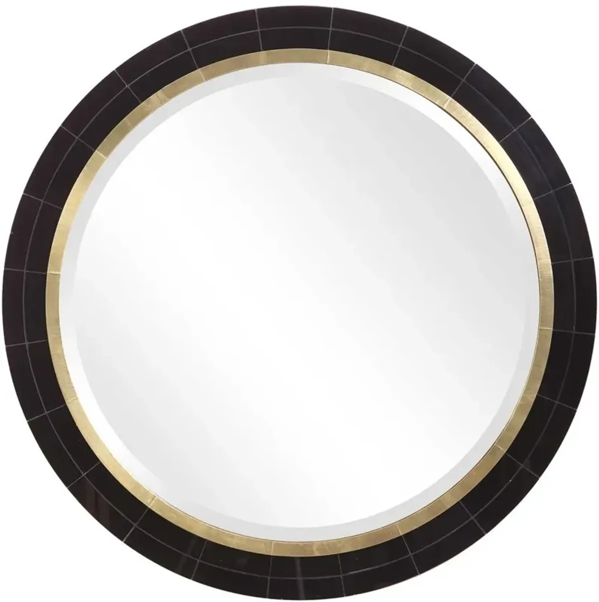 Uttermost Nayla Black Tiled Round Mirror