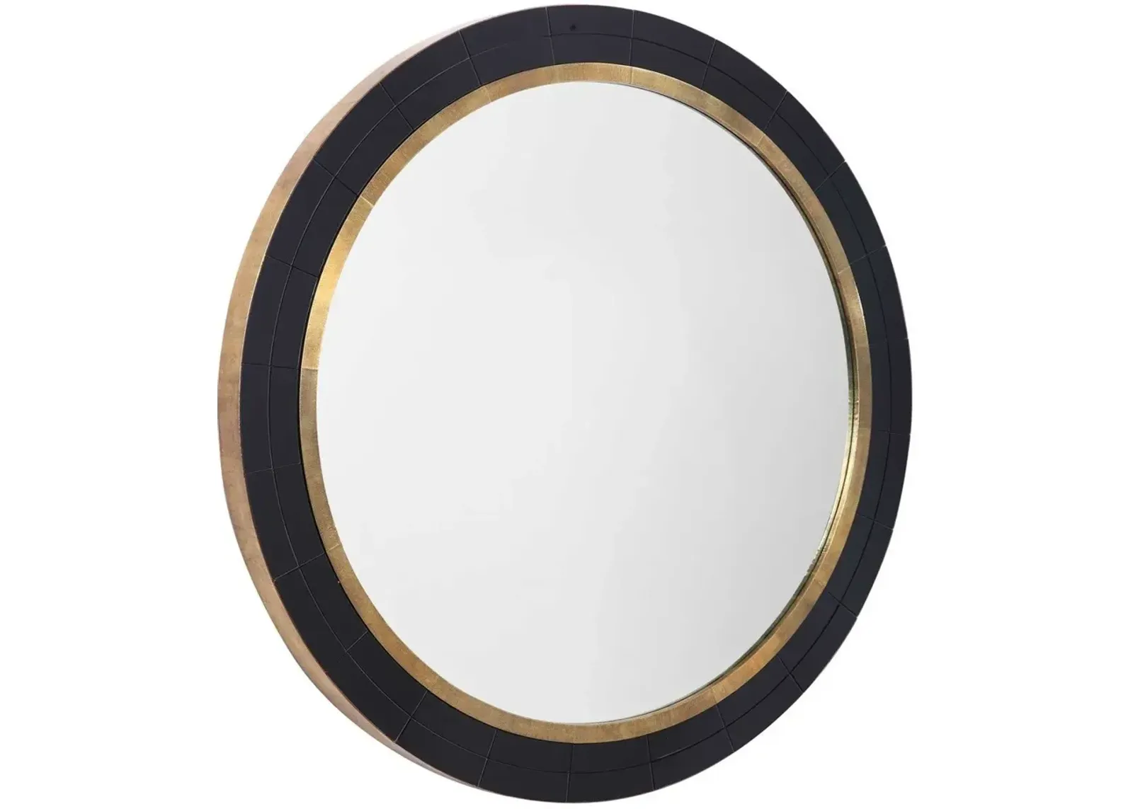 Uttermost Nayla Black Tiled Round Mirror