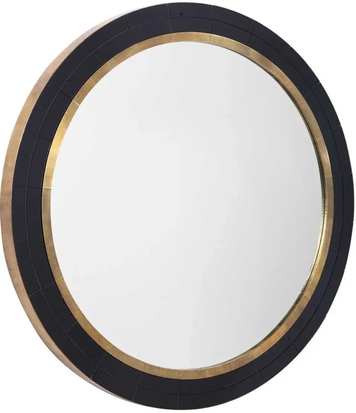 Uttermost Nayla Black Tiled Round Mirror