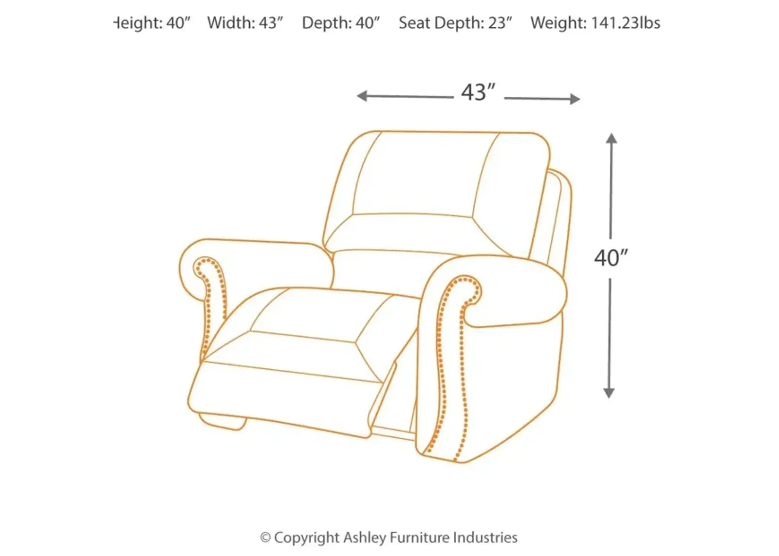 Ashley Larkinhurst Earth Rocker Recliner