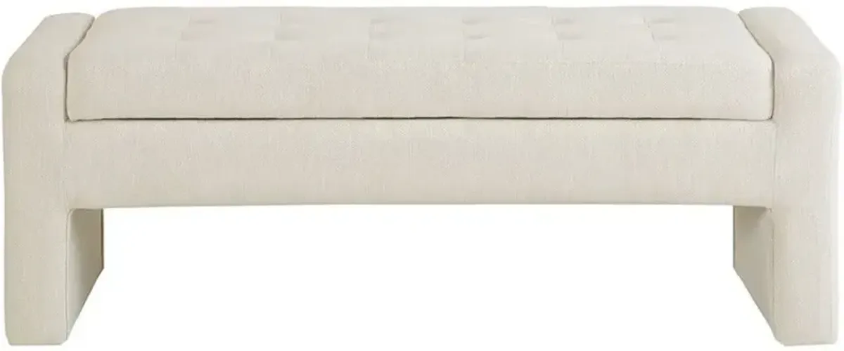 Olliix Madison Park Cream Gillian Storage Bench