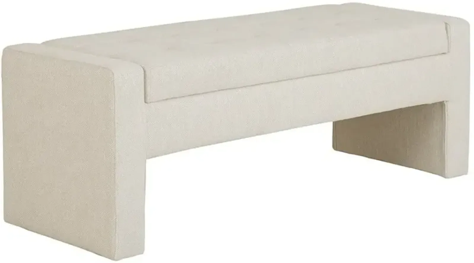 Olliix Madison Park Cream Gillian Storage Bench