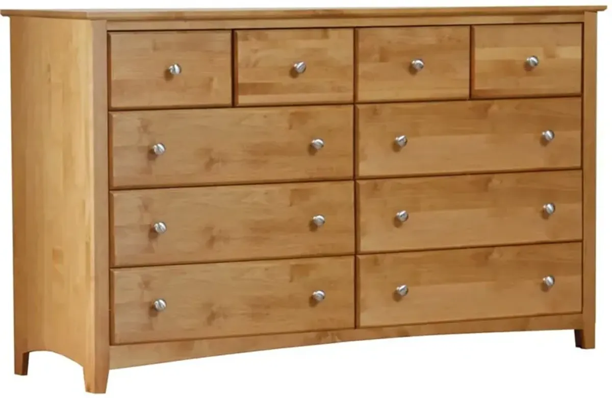 Archbold Shaker Tuscan Brown 10-Drawer Dresser