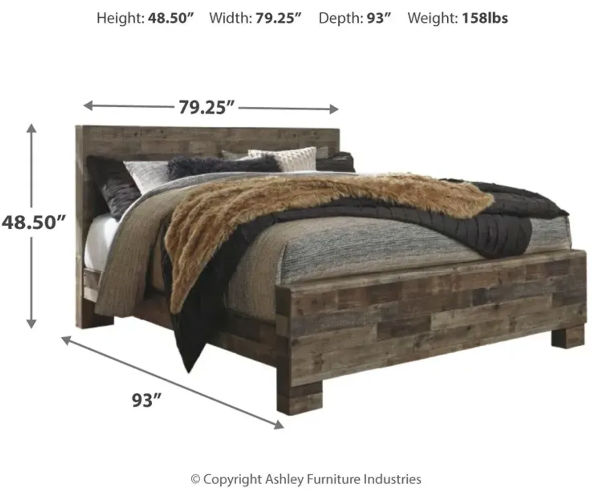 Ashley Derekson King Panel Bed Multi Gray Benchcraft