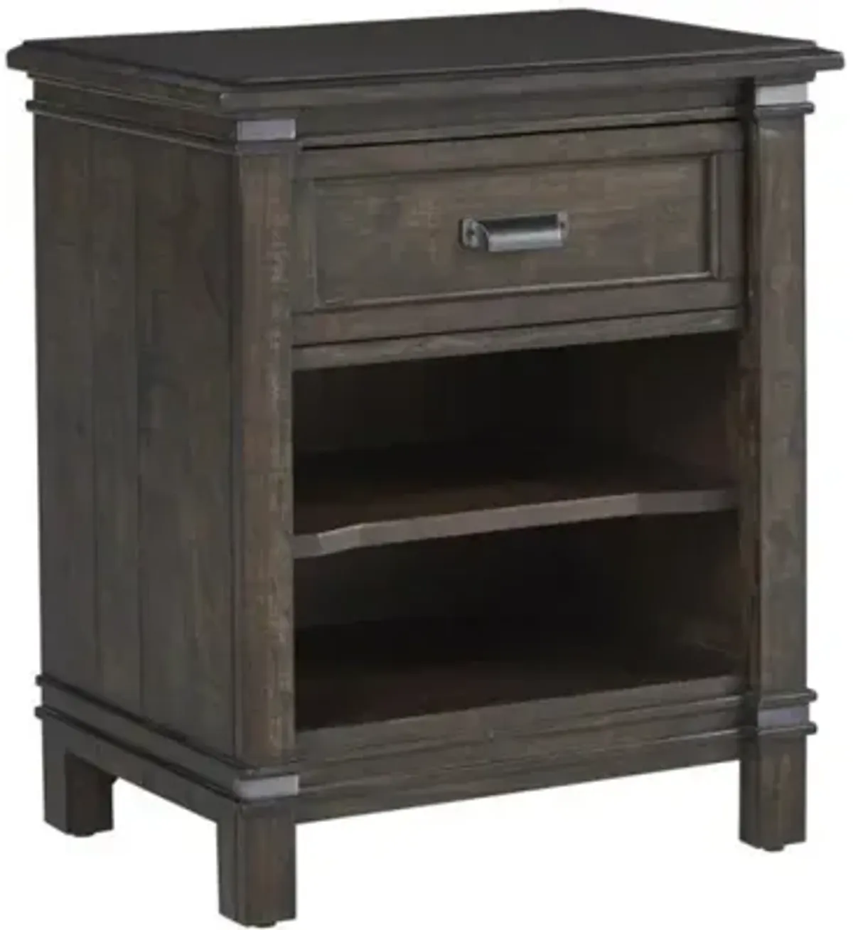 American Woodcrafters Farmwood Whiskey Barrell 1-Drawer Nightstand