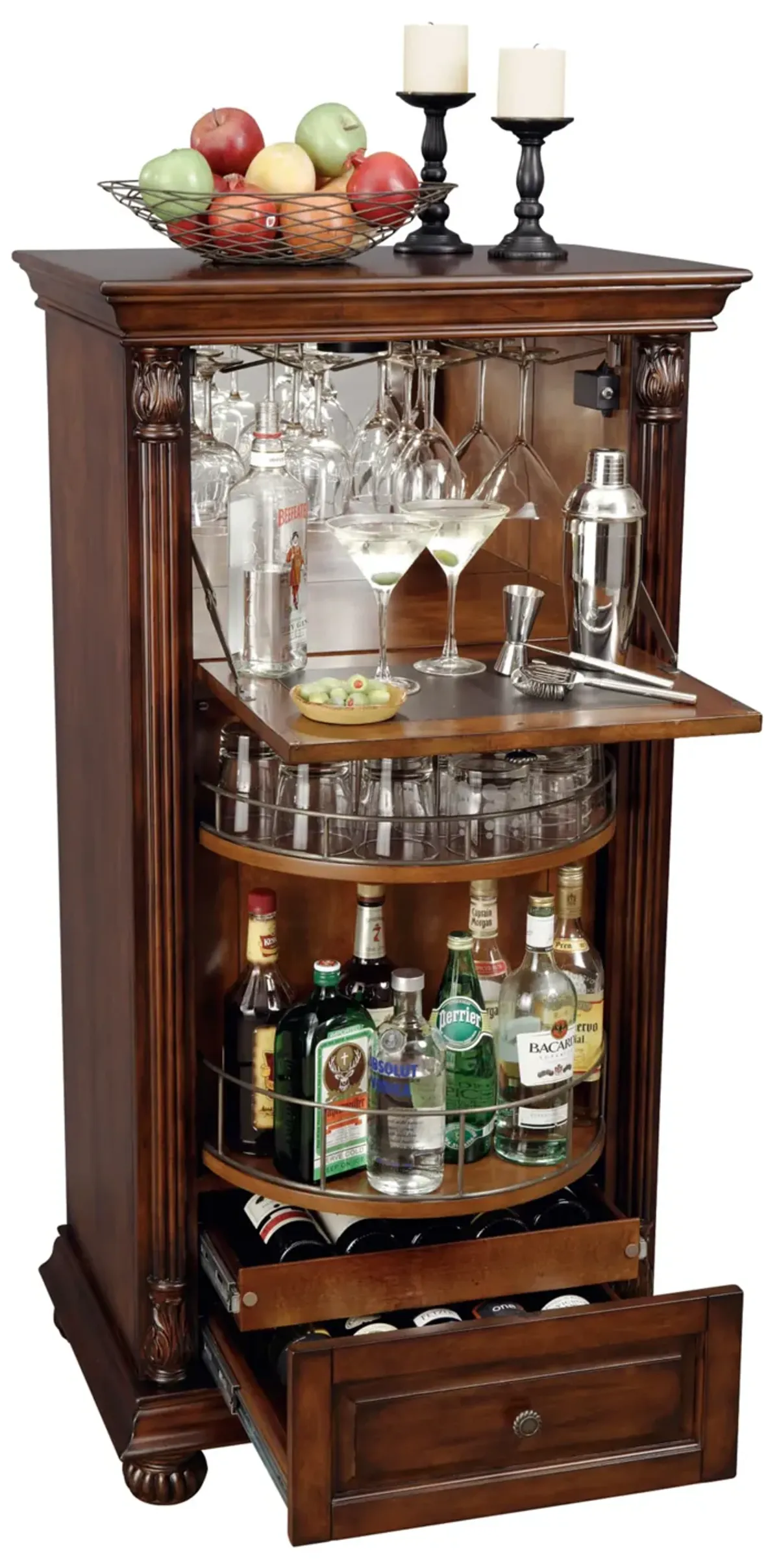 Howard Miller Cognac Wine Cabinet