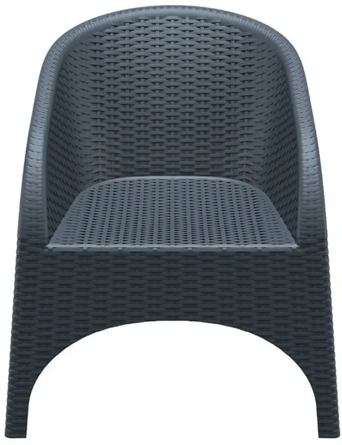 Compamia Aruba Resin Wickerlook Lounge Chair Dark Gray