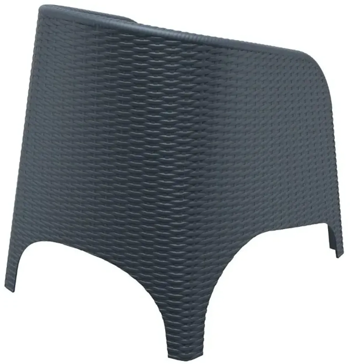 Compamia Aruba Resin Wickerlook Lounge Chair Dark Gray