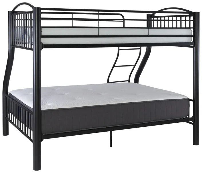 HEAVY METAL TWIN OVER FULL BUNK - BLACK