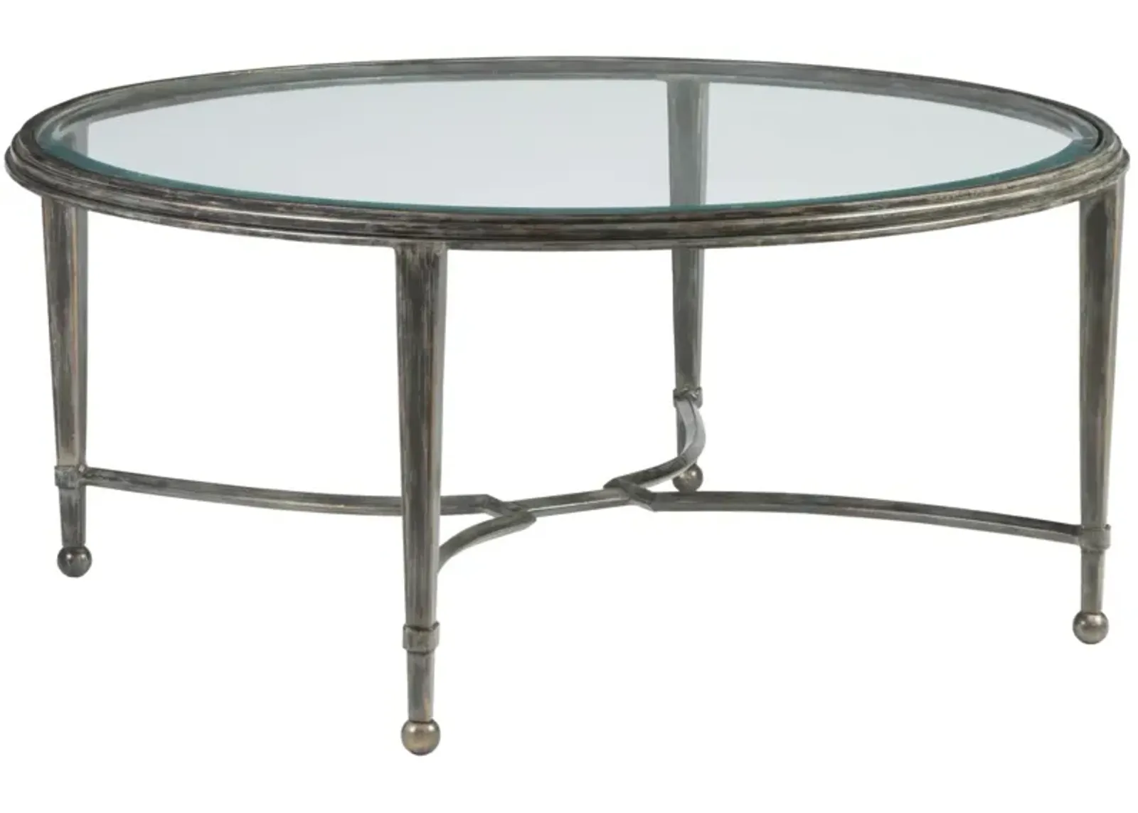 Artistica Home by Lexington Metal Designs Sangiovese 42 Inch Round Metal Cocktail Table Iron Gray