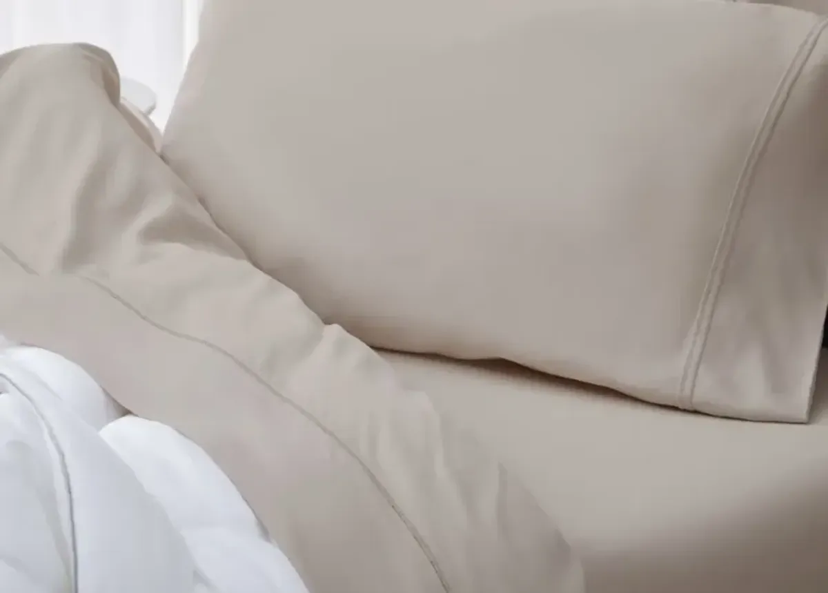 QUEEN MEDIUM BEIGE HYPER-LINEN SHEET SET