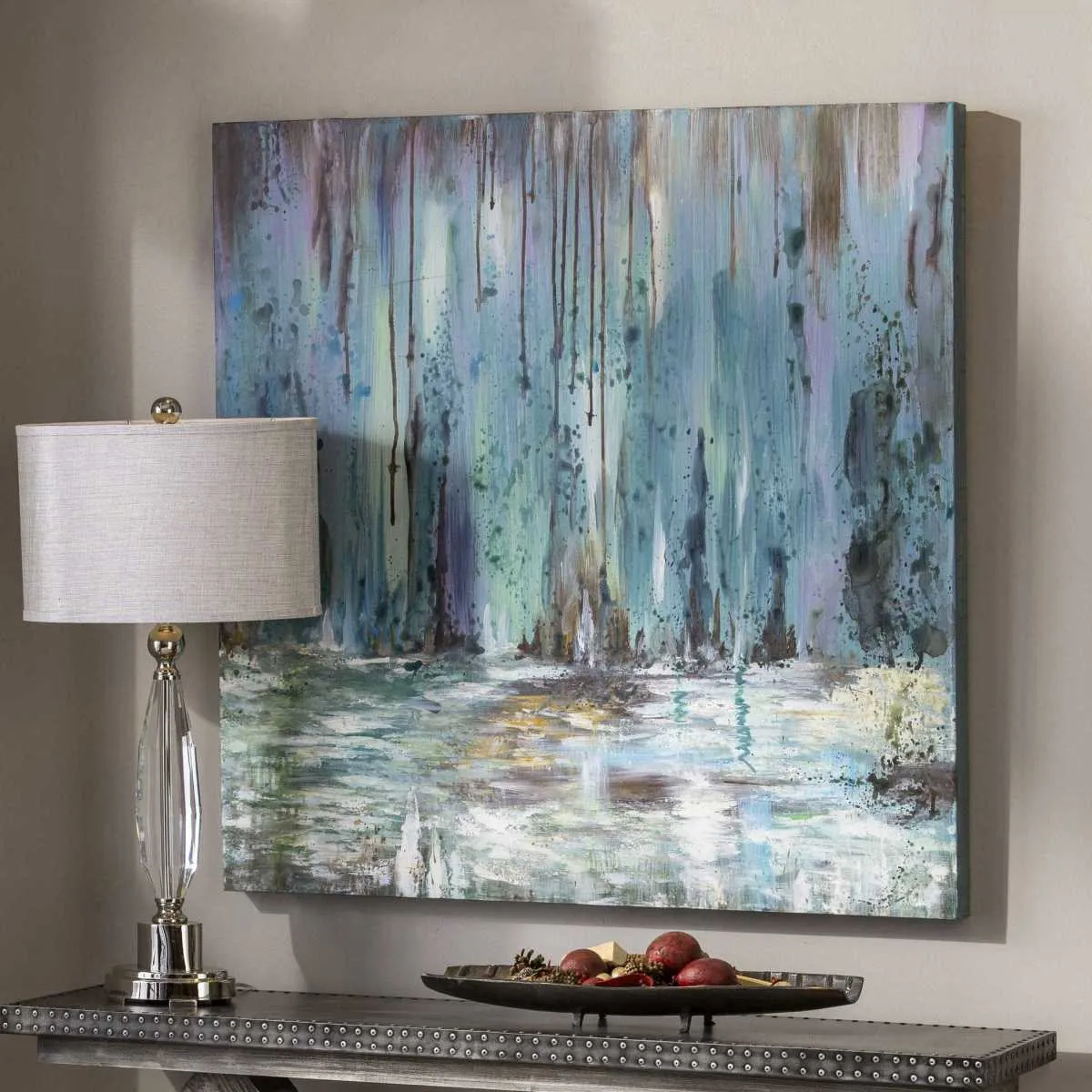 BLUE WATERFALL WALL ART