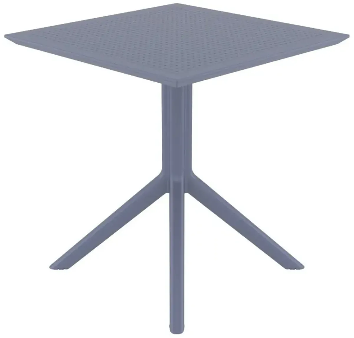 Compamia 27 Inch Outdoor Sky Square Dining Table Dark Gray