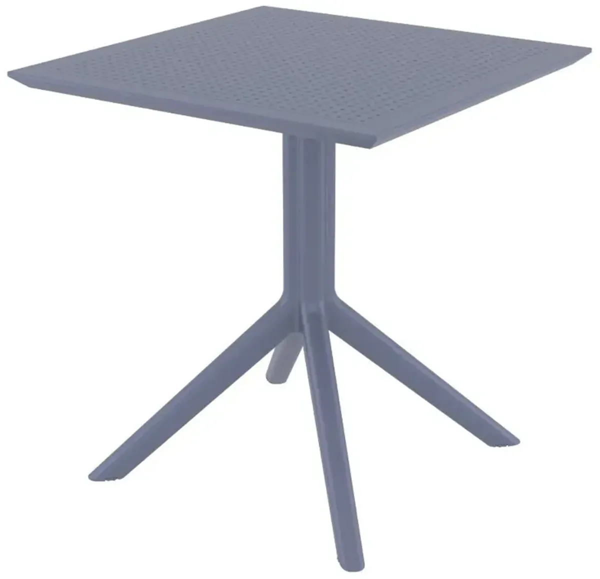 Compamia 27 Inch Outdoor Sky Square Dining Table Dark Gray