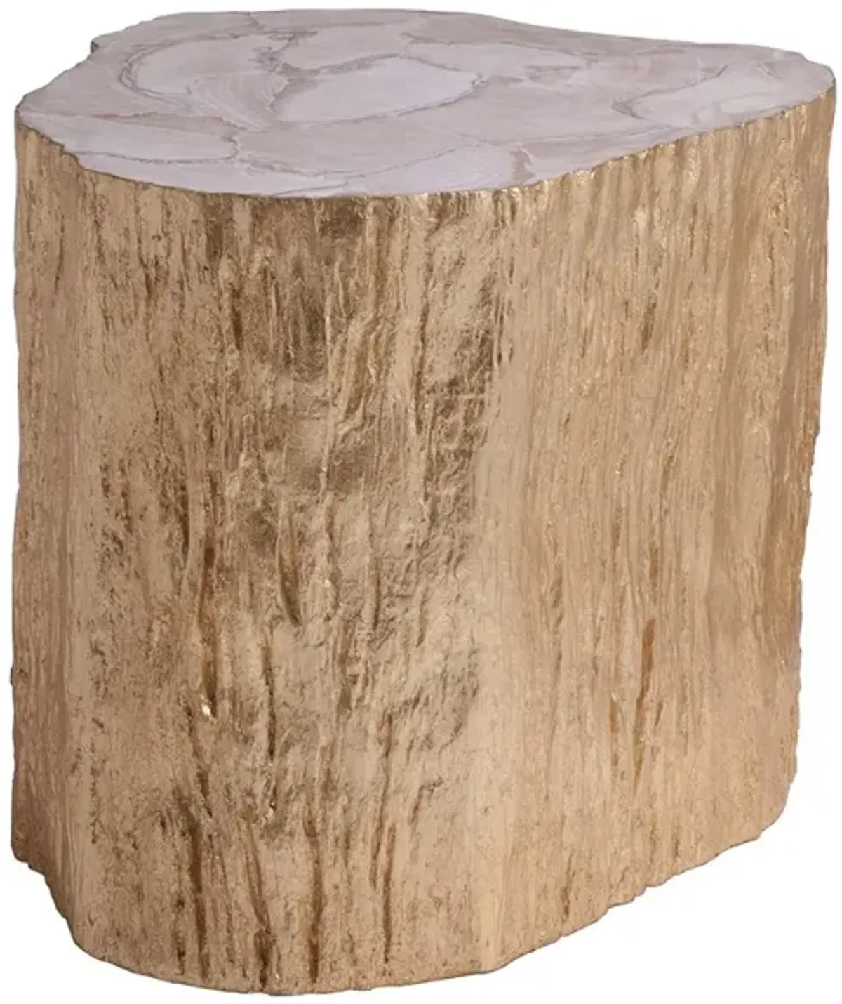 Artistica Home by Lexington Signature Designs Trunk Segment Side Table Gold Leaf