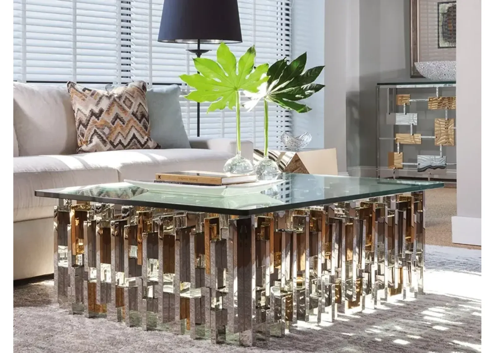 Artistica Home by Lexington Signature Designs Cityscape Rectangular Cocktail Table