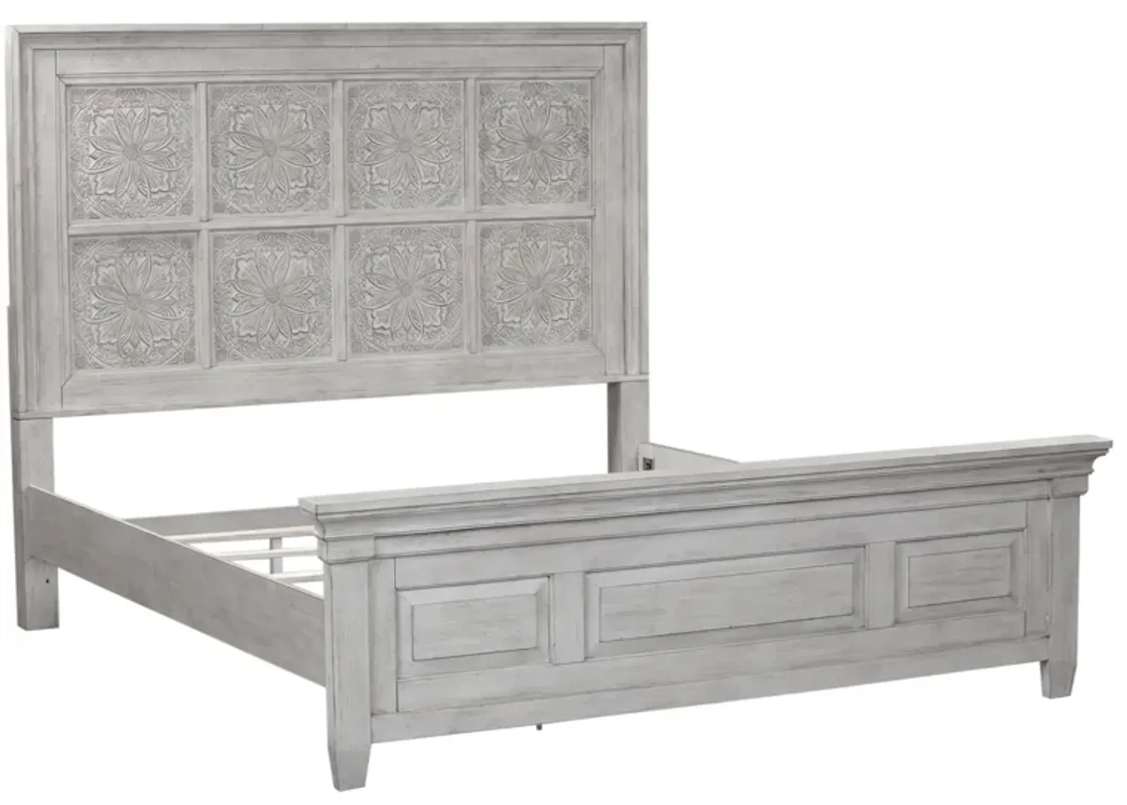 Liberty Furniture Heartland Antique White Coastal King Panel Bed