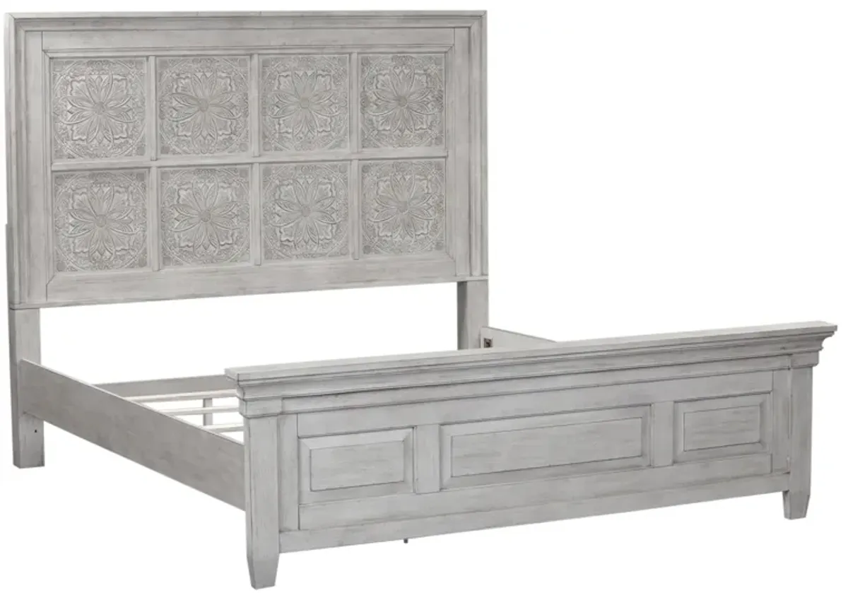 Liberty Furniture Heartland Antique White Coastal King Panel Bed