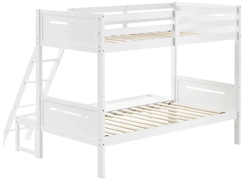 LITTLETON TWIN/FULL BUNK BED WHITE