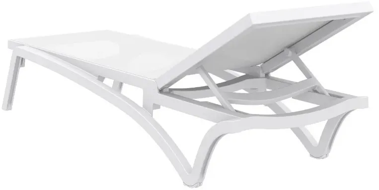 PACIFIC SLING CHAISE LOUNGE WHITE FRAME WHITE SLING