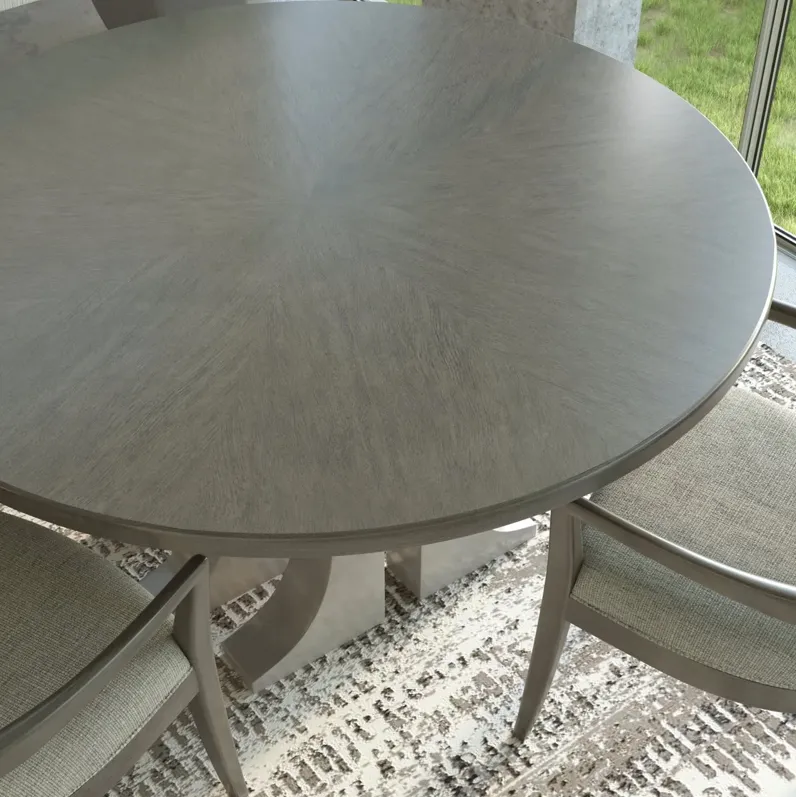 AQUEDUCT DINING TABLE IN ARGENTO (MEDIUM GREY WOOD FINISH)