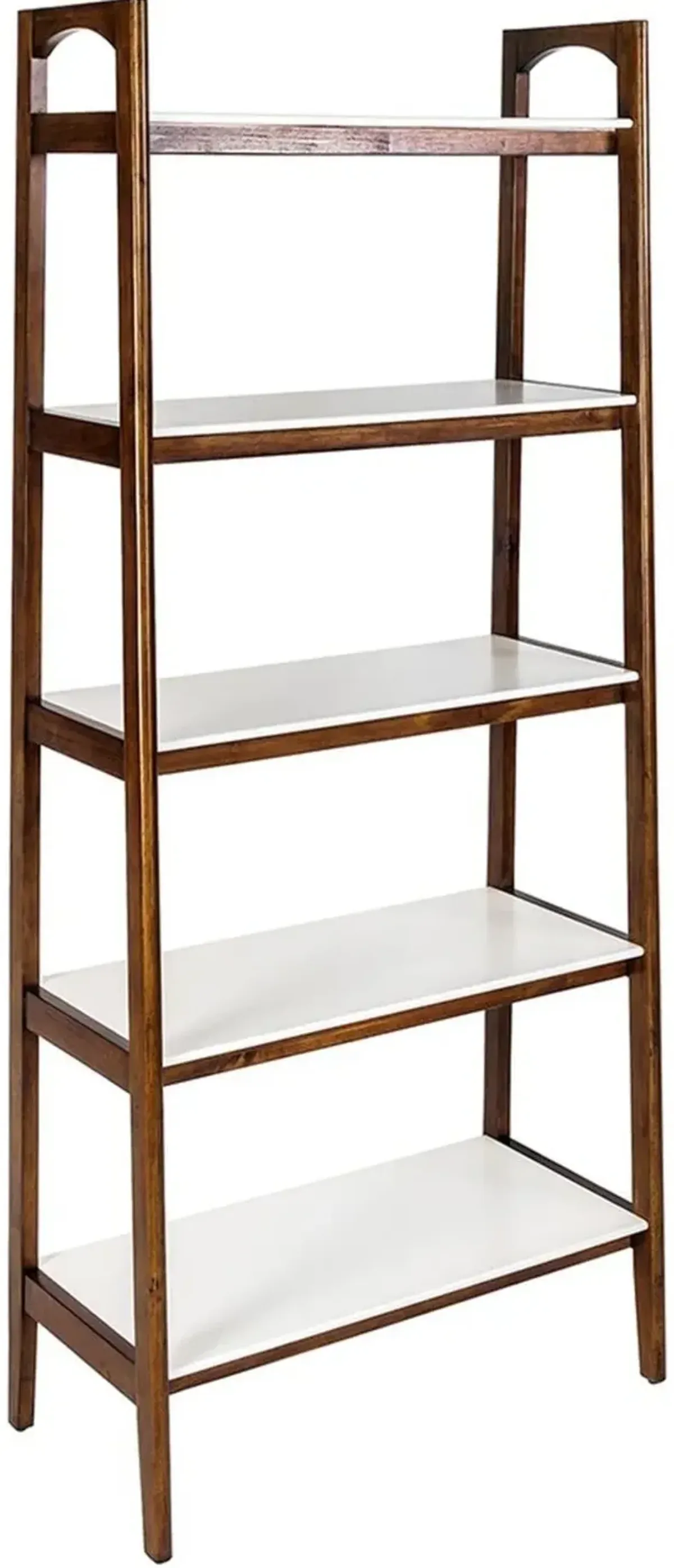 Olliix Madison Park Off-White/Pecan Parker Shelf / Bookcase