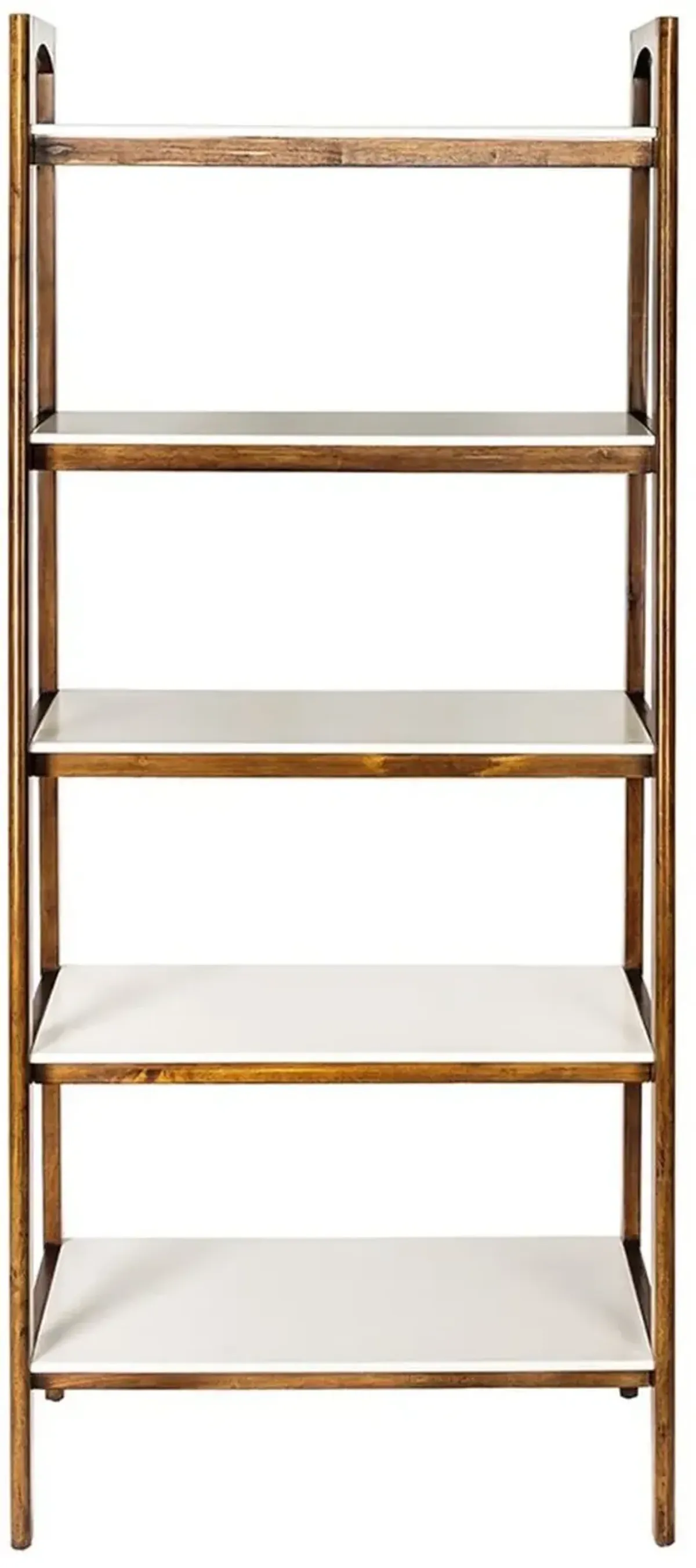 Olliix Madison Park Off-White/Pecan Parker Shelf / Bookcase