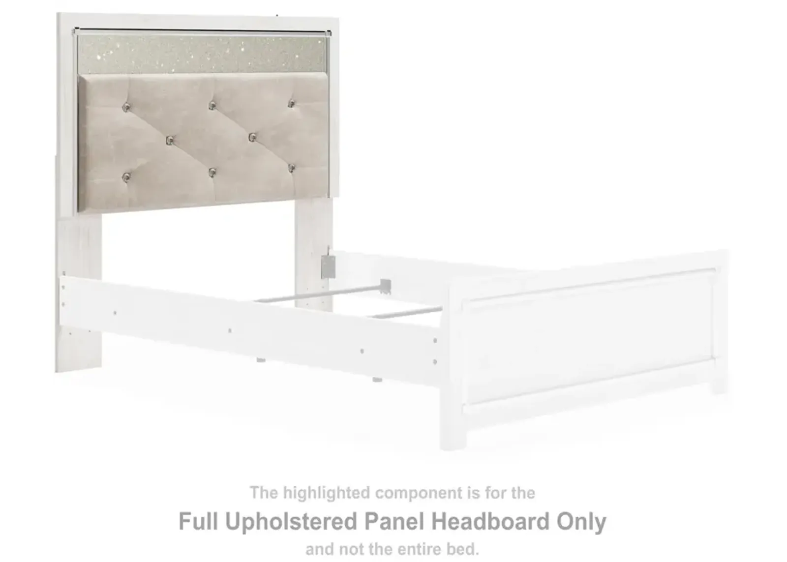 Ashley Altyra Upholstered Panel White Full Headboard