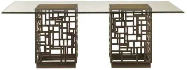 Tommy Bahama Home by Lexington Ocean Club South Sea Dining Table with Glass Top