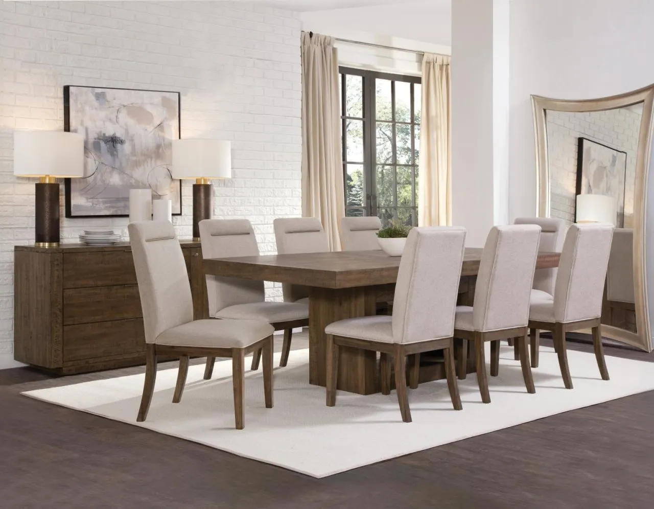 5 PIECE GARLAND TABLE + 4 SIDE CHAIRS
