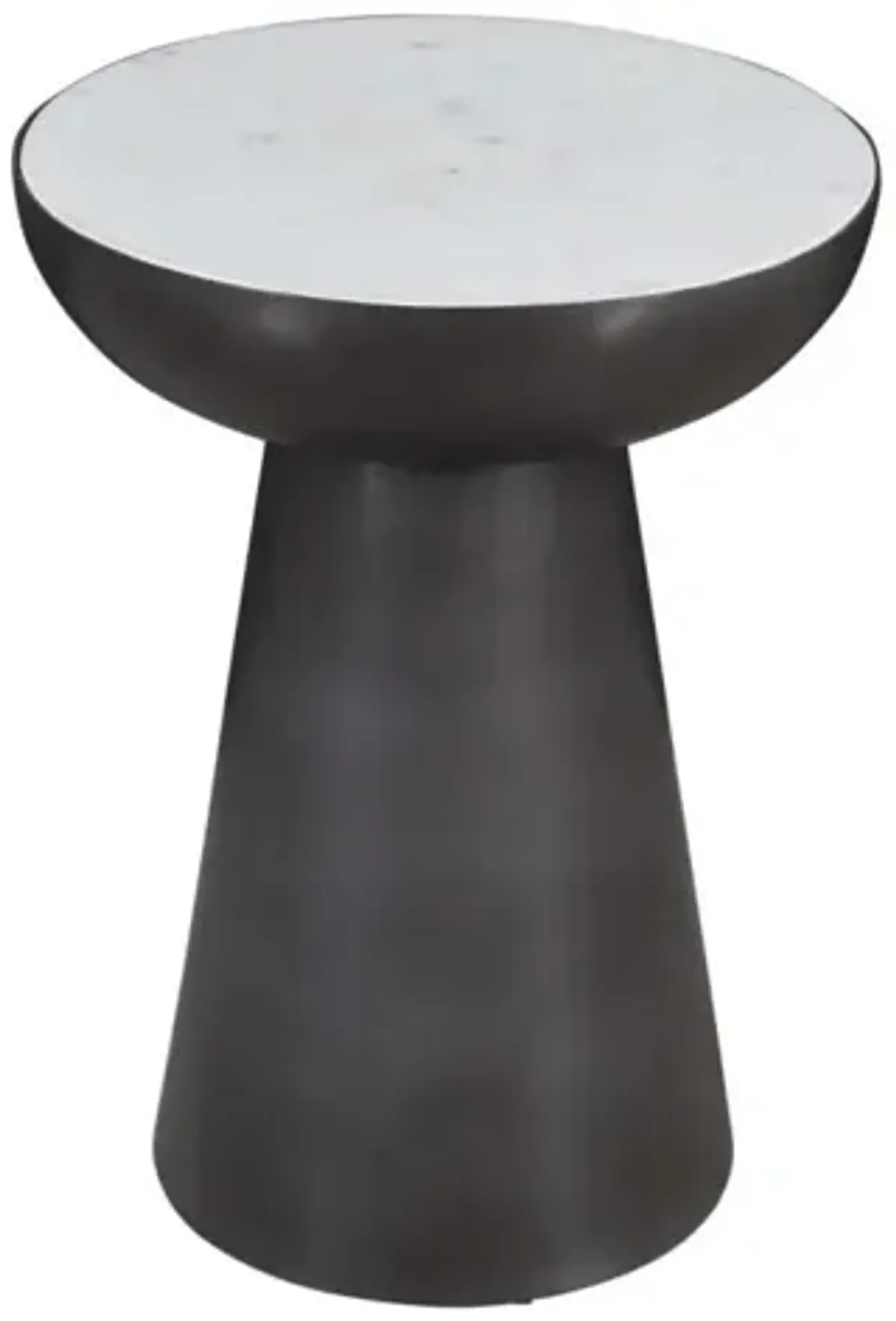 Jofran Circularity Round Chairside Table Black & Marble