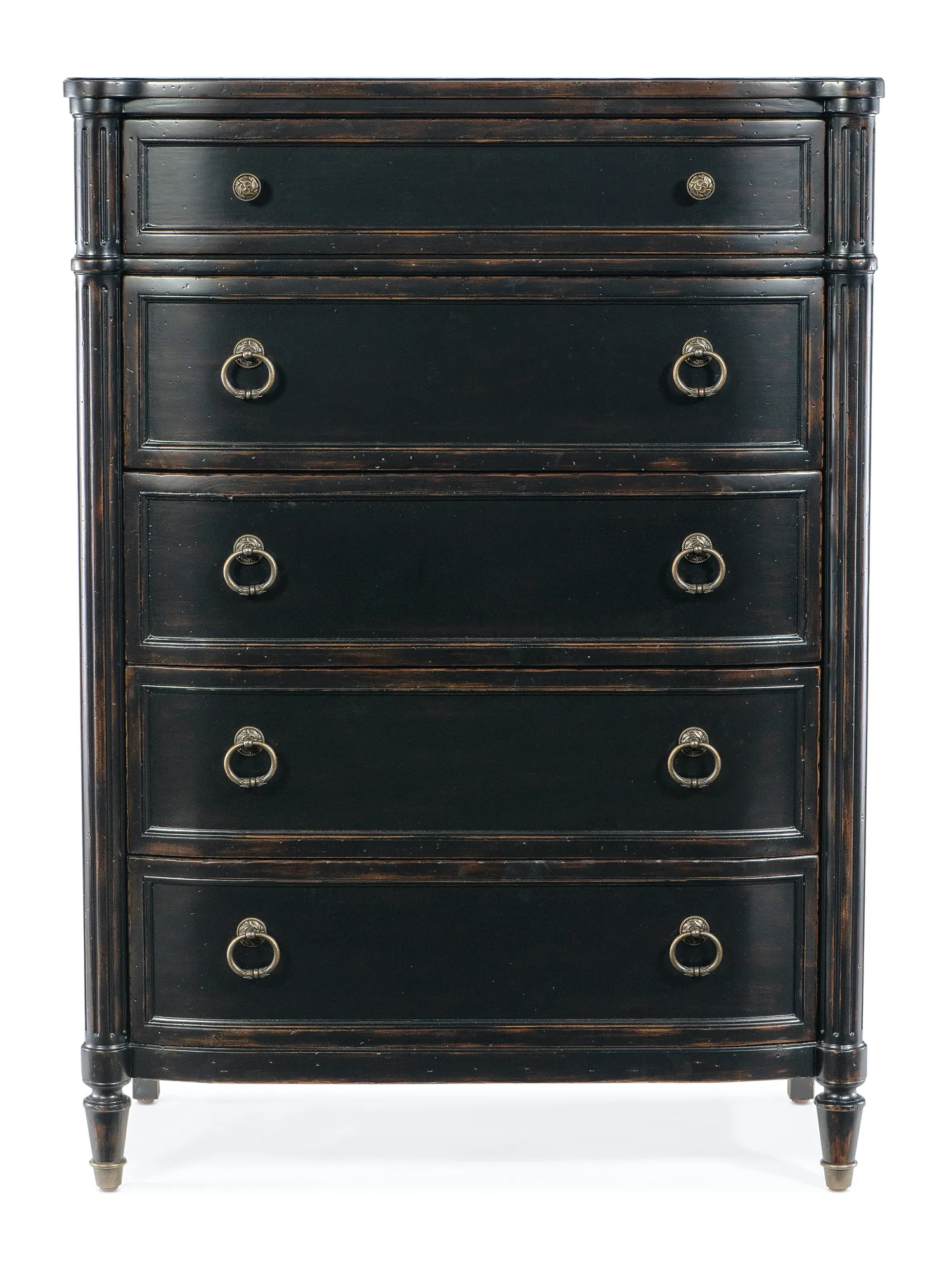 CHARLESTON BLACK FIVE DRAWER CHEST