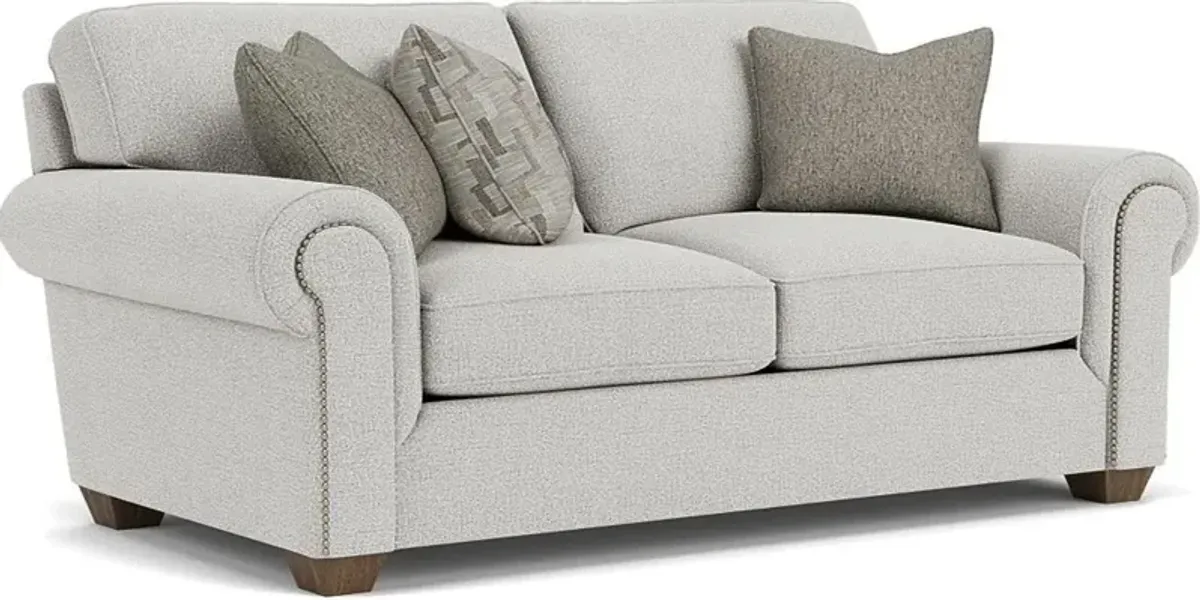 Flexsteel Carson Silver Glacier Fabric Loveseat