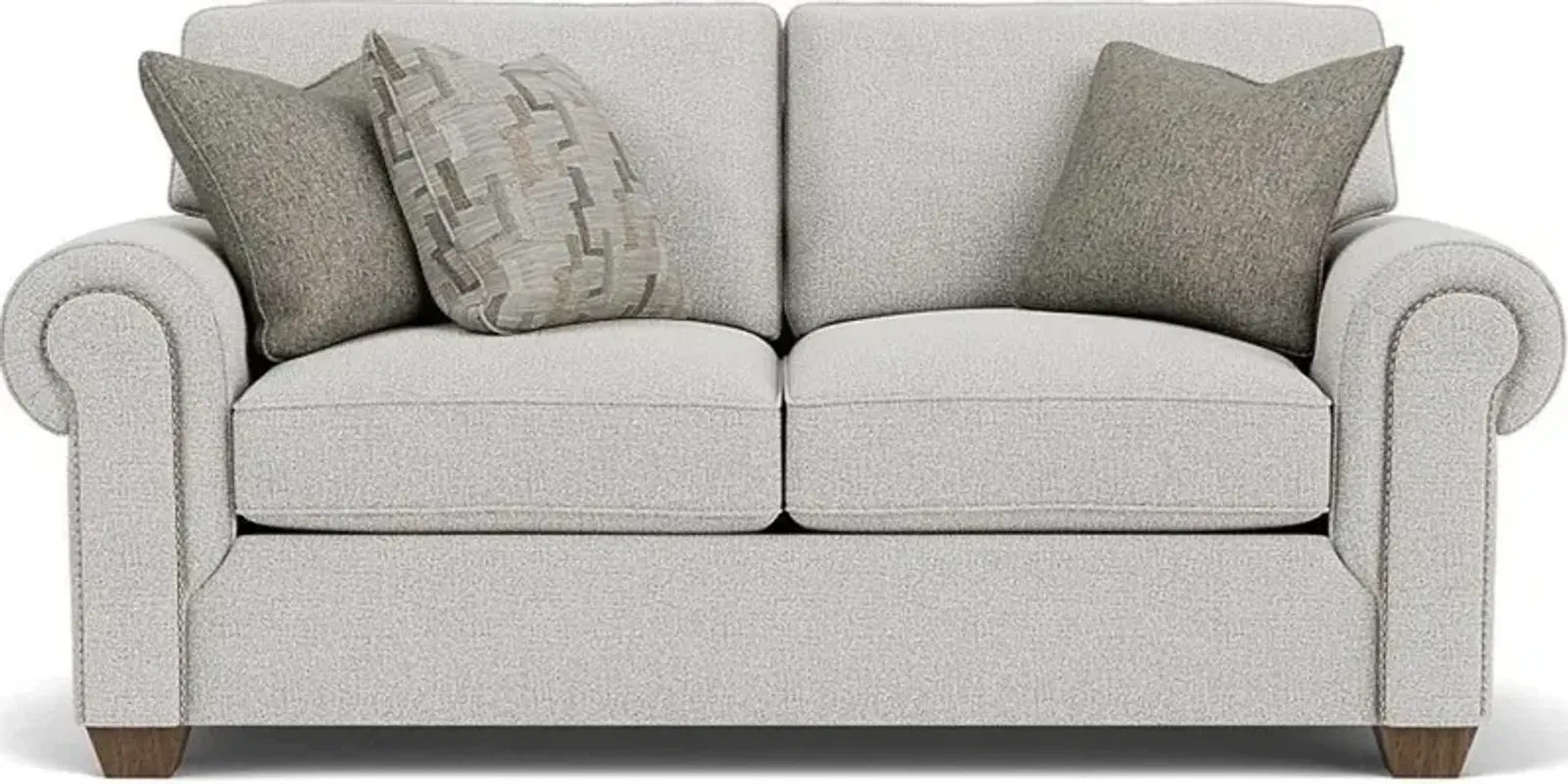 Flexsteel Carson Silver Glacier Fabric Loveseat