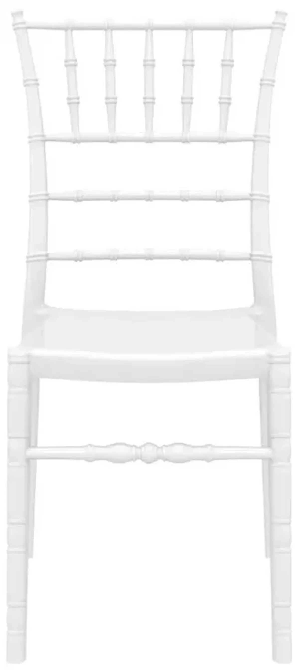 Chiavari Polycarbonate Dining Chair Glossy White