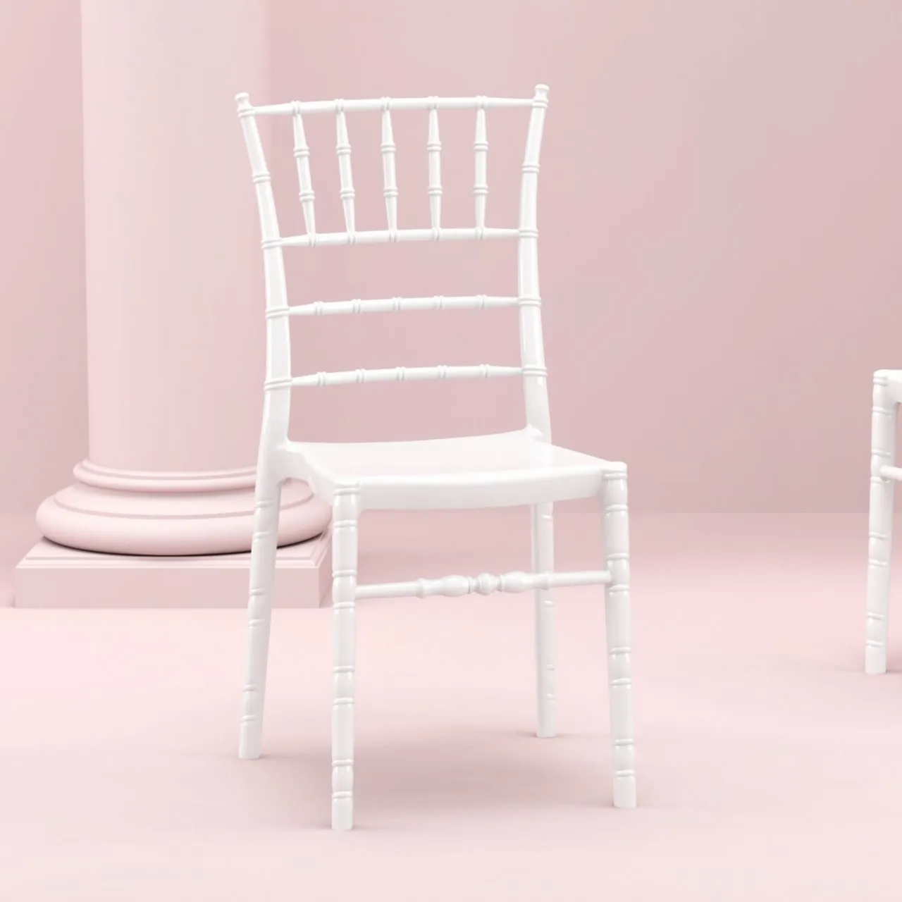 CHIAVARI POLYCARBONATE DINING CHAIR GLOSSY WHITE