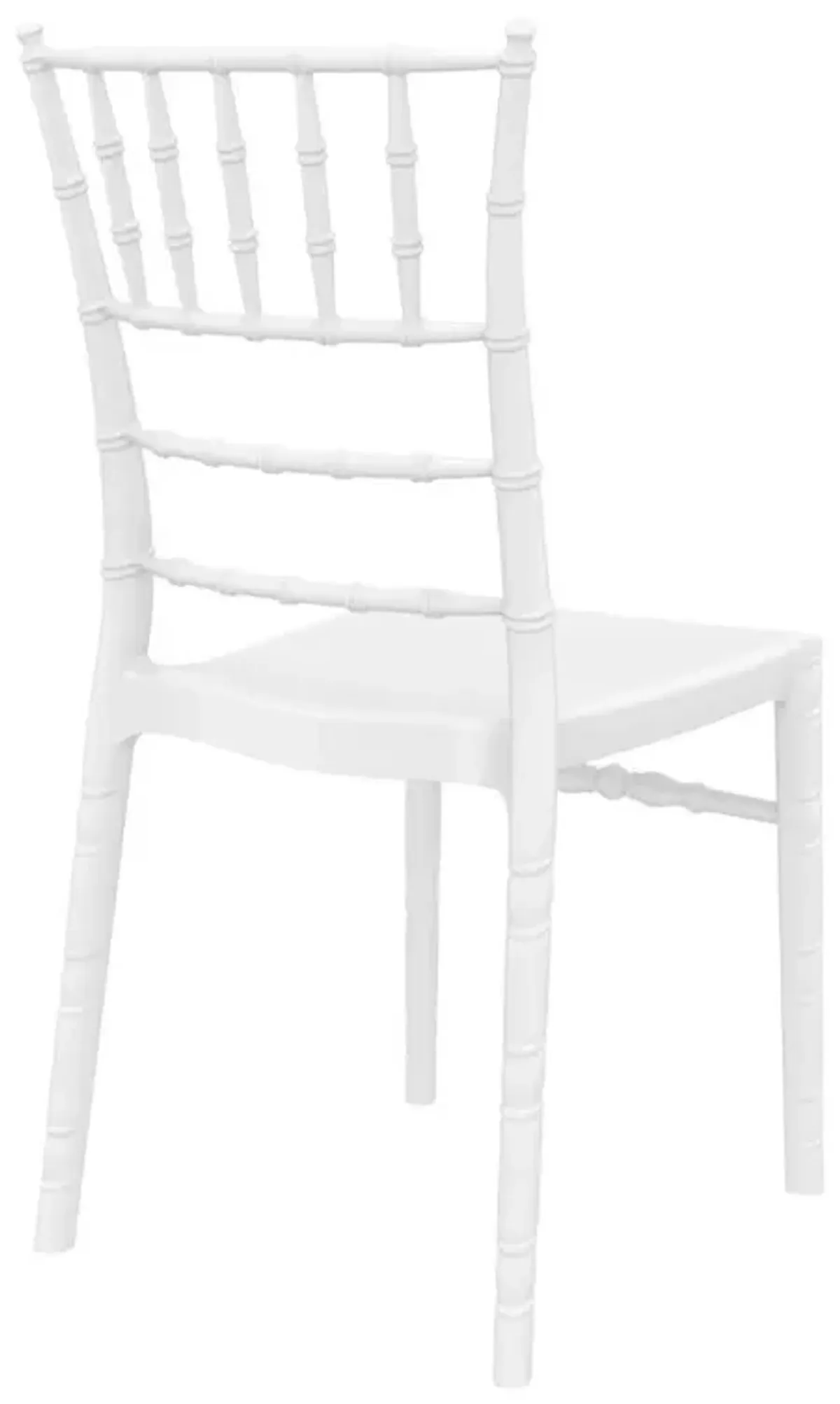 Chiavari Polycarbonate Dining Chair Glossy White