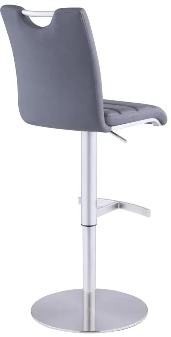 Chintaly Grey Handle Back Pneumatic-Adjustable Stool