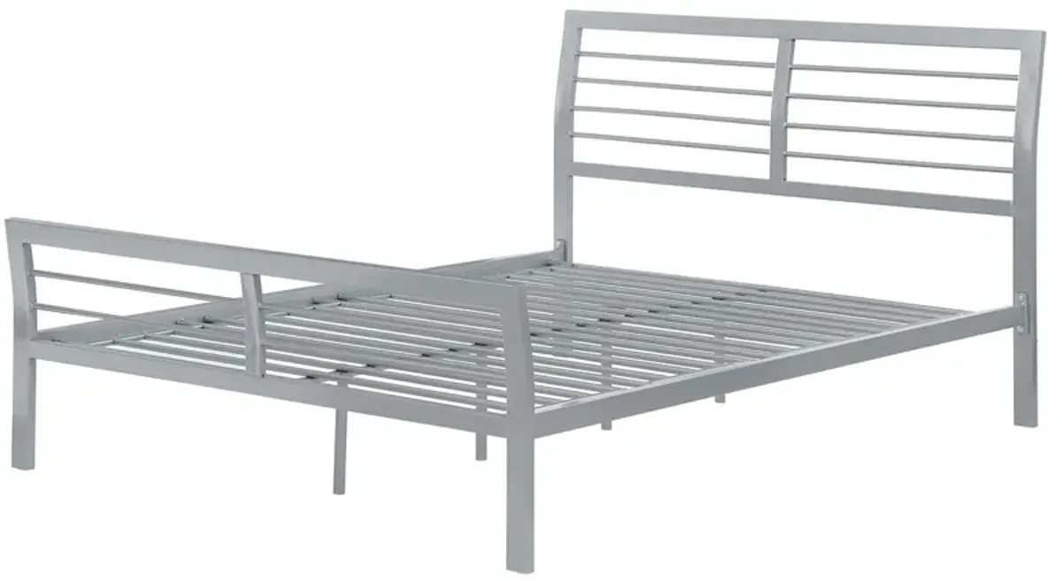 Coaster Cooper Metal Full Open Frame Bed Silver